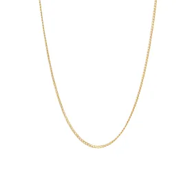 14k Gold Extra Small Curb Chain Necklace