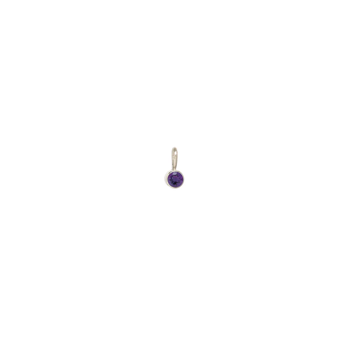 14k Single Amethyst Charm | February Birthstone