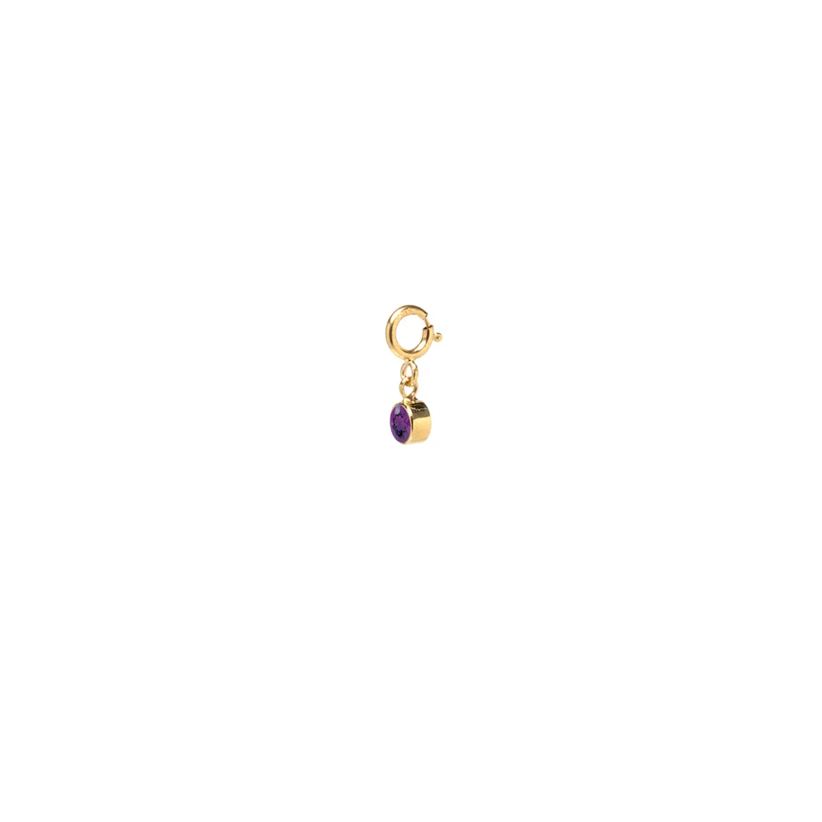 14k Single Amethyst Charm | February Birthstone