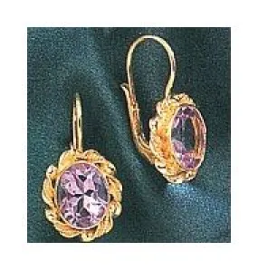 14k Sweet Adeline Amethyst Earrings