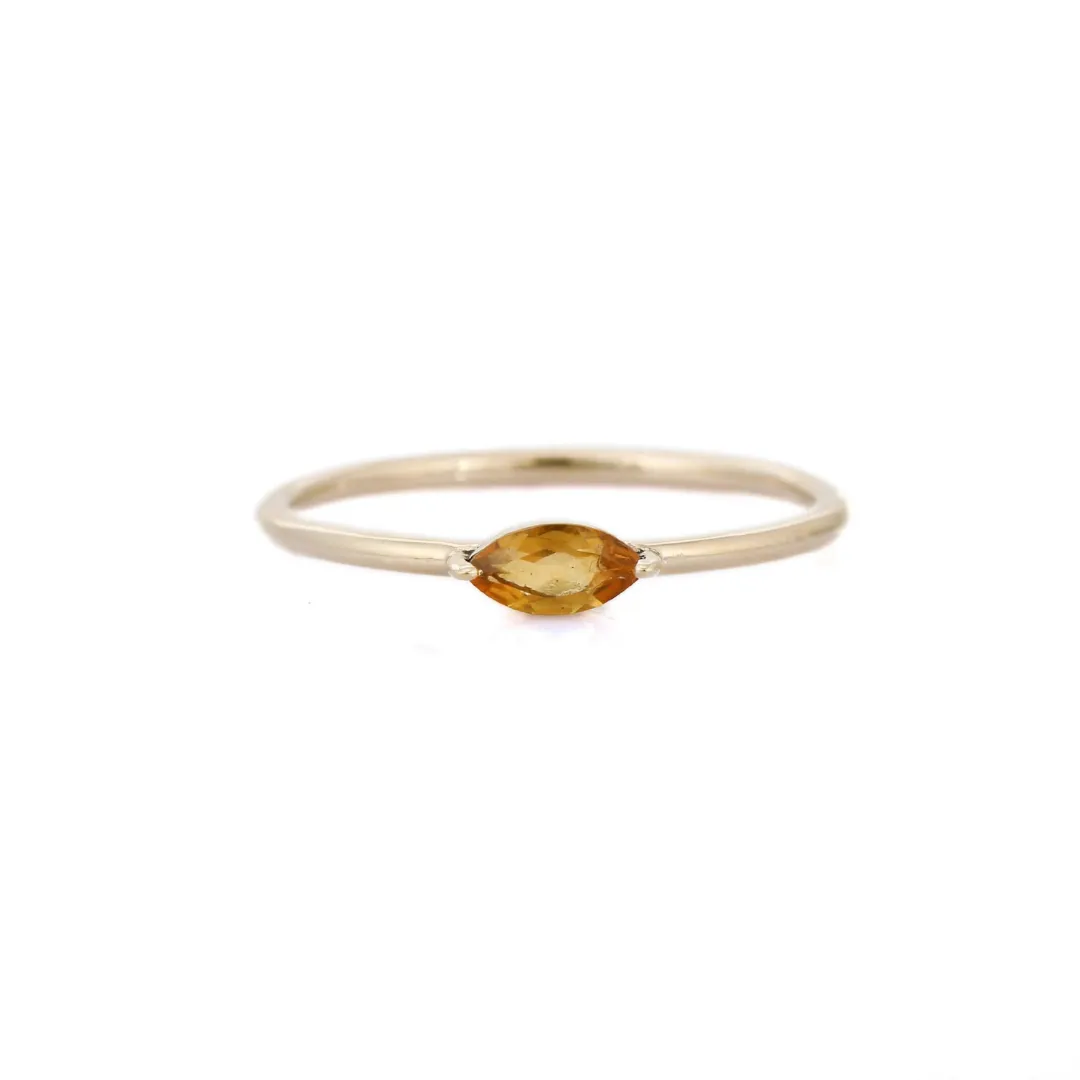 14K Yellow Gold Citrine Ring