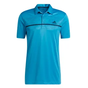 adidas Golf Chest Print Polo Shirt - Sonic Aqua