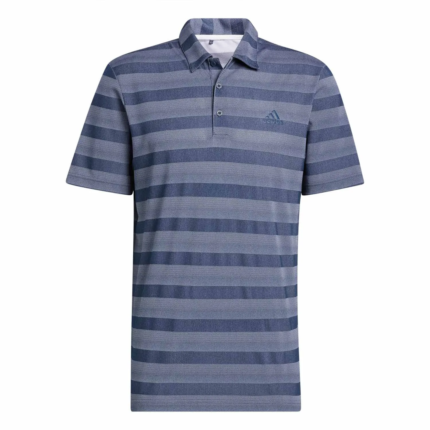 adidas Two-Colour Striped Polo Shirt - Navy/White