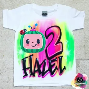 Airbrush Cocomelon Birthday Shirt Design