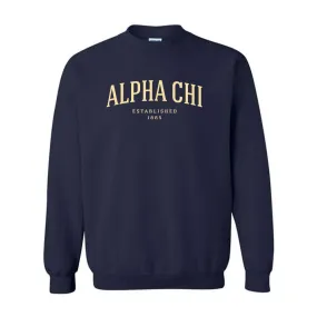 Alpha Chi Omega Ivy League Crewneck Sweatshirt