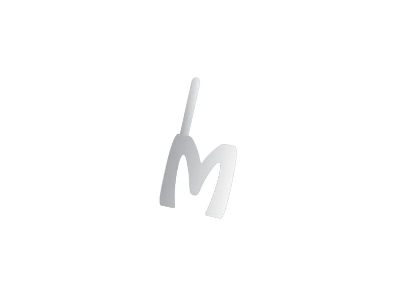 Alphabet letter "M" charm