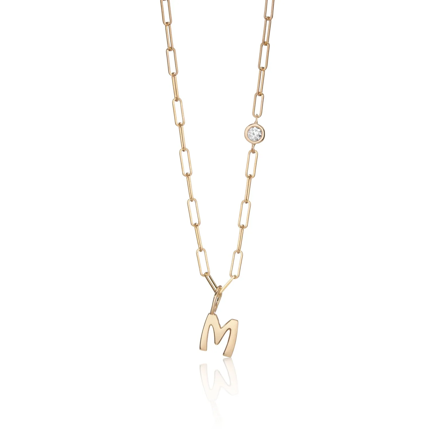 Alphabet letter "M" charm