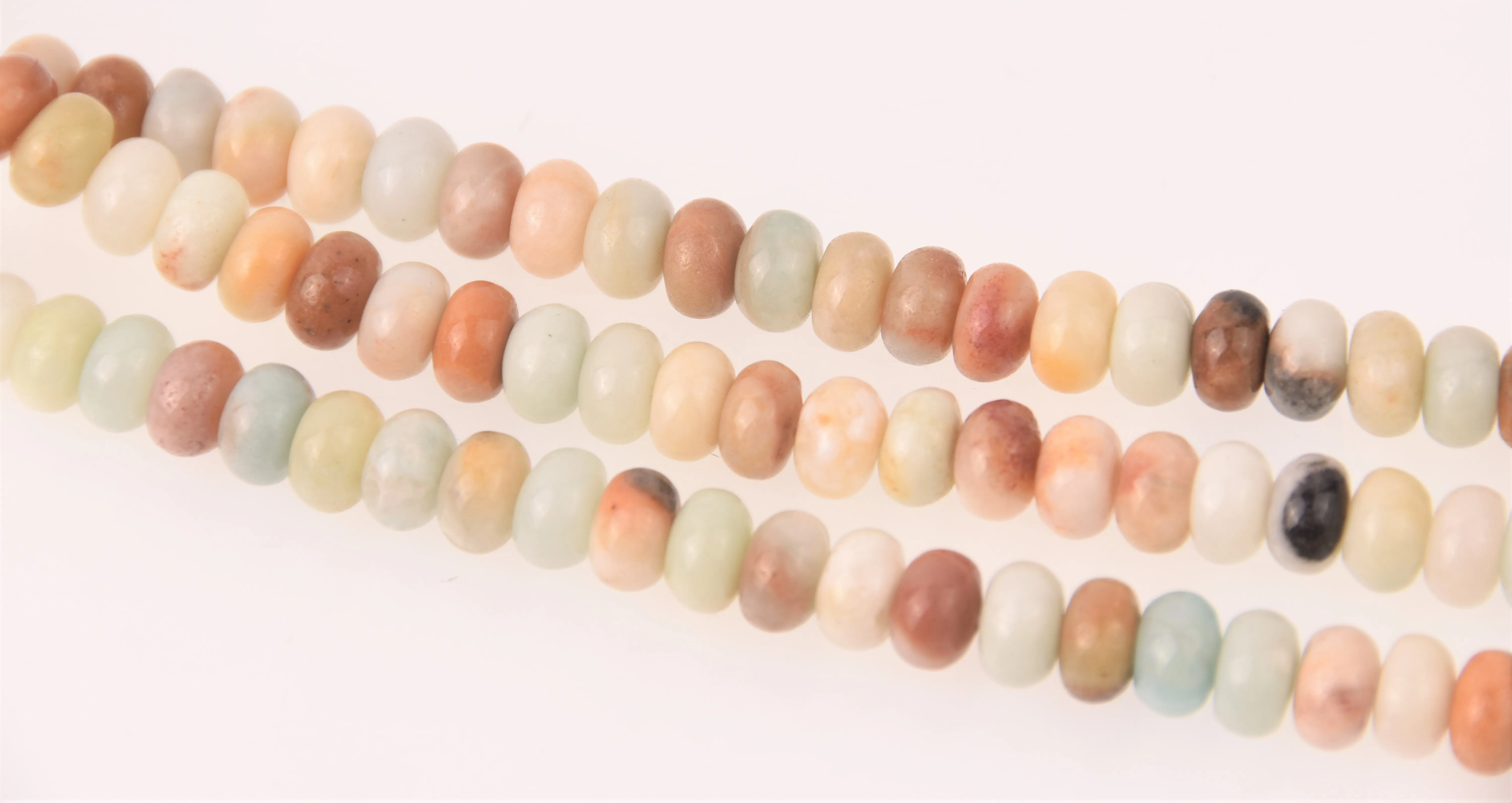 Amazonite Half Strand, 8x5mm Rondelle Gemstone Beads, 8 long gem0852