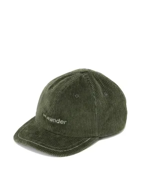 And Wander Corduroy Cap Green