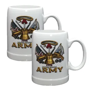 Army Antique Armor Stoneware Mug Set