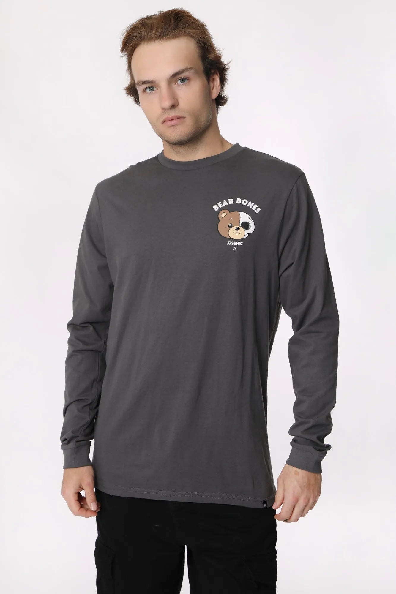 Arsenic Mens Bear Bones Long Sleeve Top