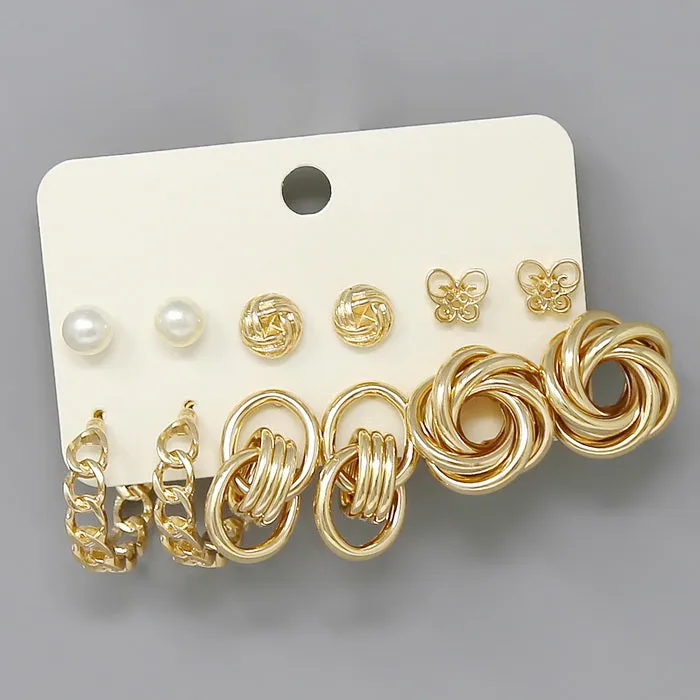 Assorted Stud & Hoop Earring Set