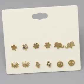 Assorted Stud Earring Set