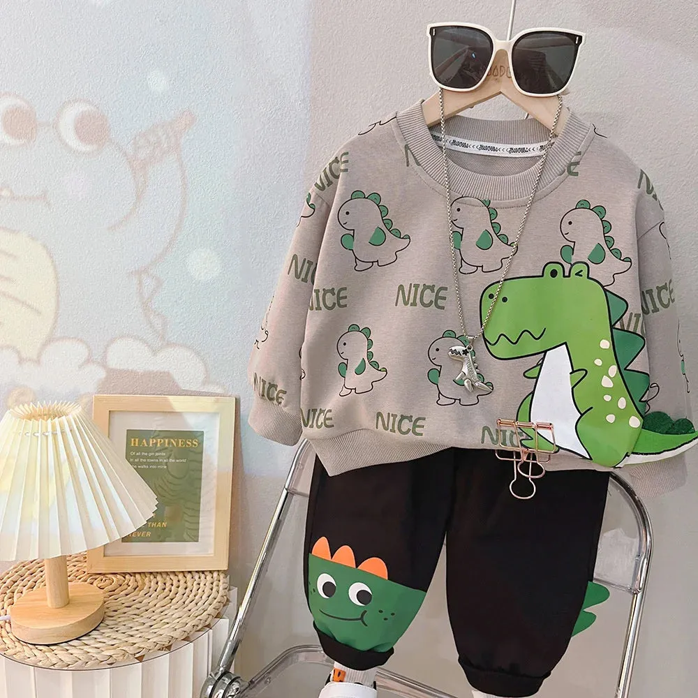 Baby Boy Spring Dinosaur 2pc Tracksuit