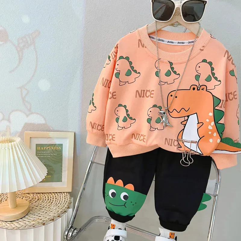 Baby Boy Spring Dinosaur 2pc Tracksuit