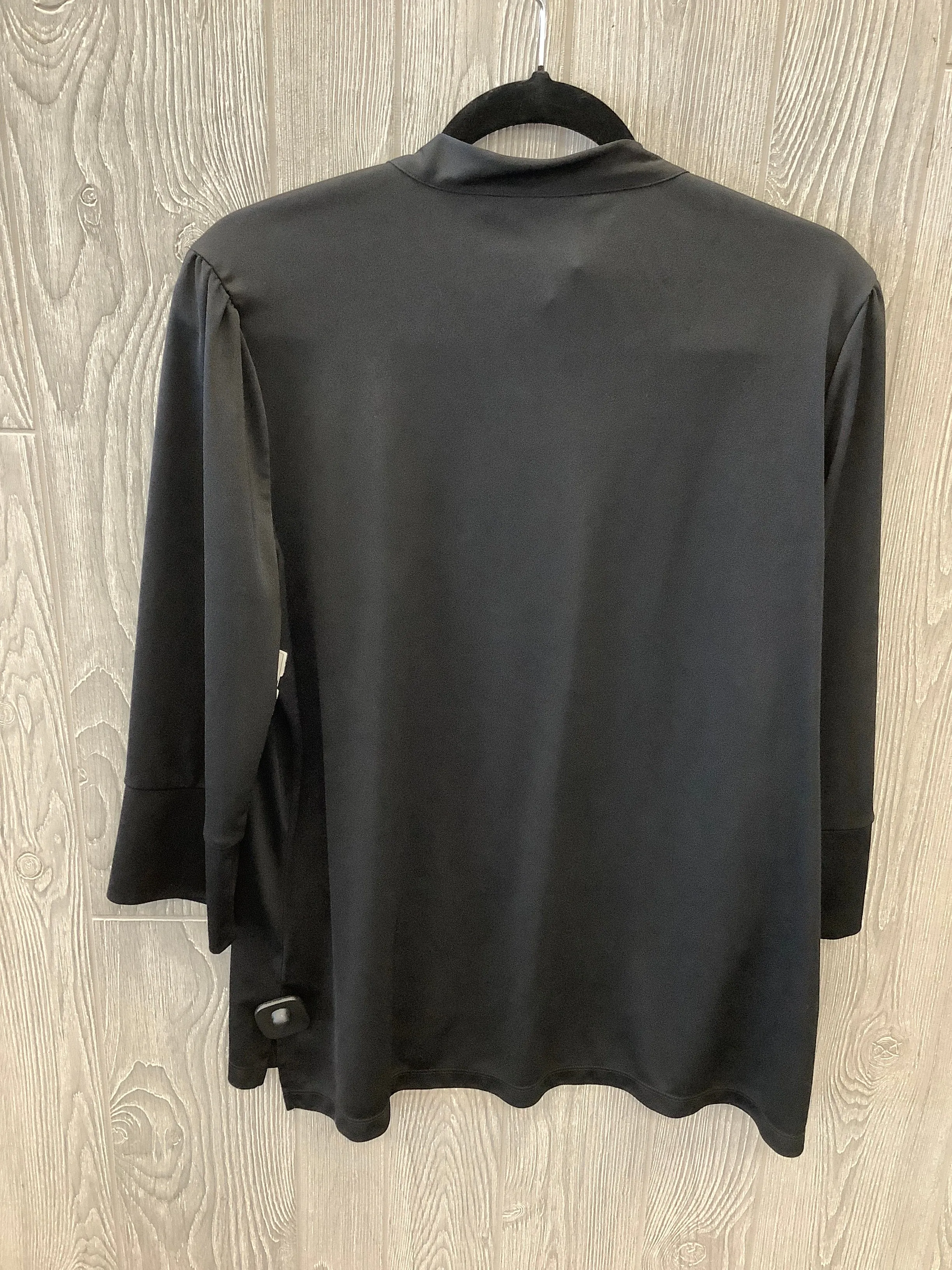 Black Blouse 3/4 Sleeve Worthington, Size Xl