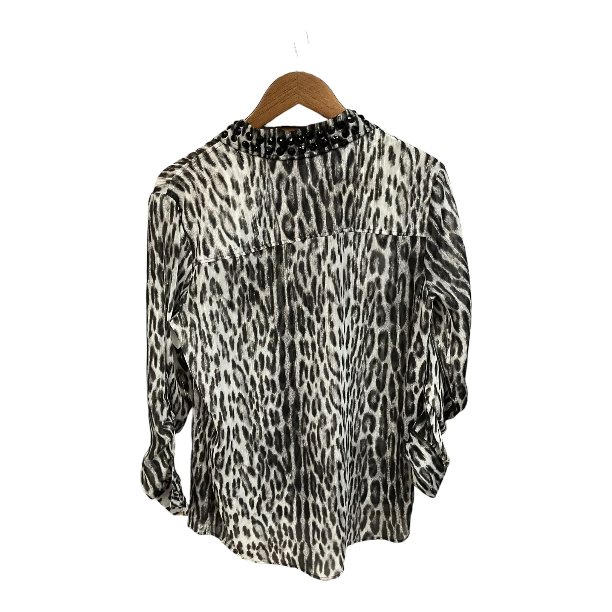 Blouse Long Sleeve By Michael Kors In Animal Print, Size: M