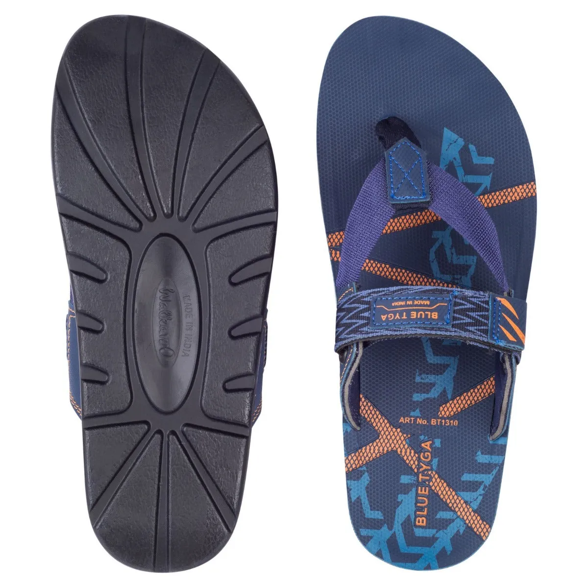 Blue Tyga Gents Textured Thong Sandal  - BT1310 Blue