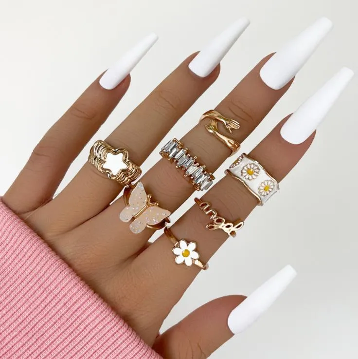 Boho Bliss Silber-Gold-Ring-Set