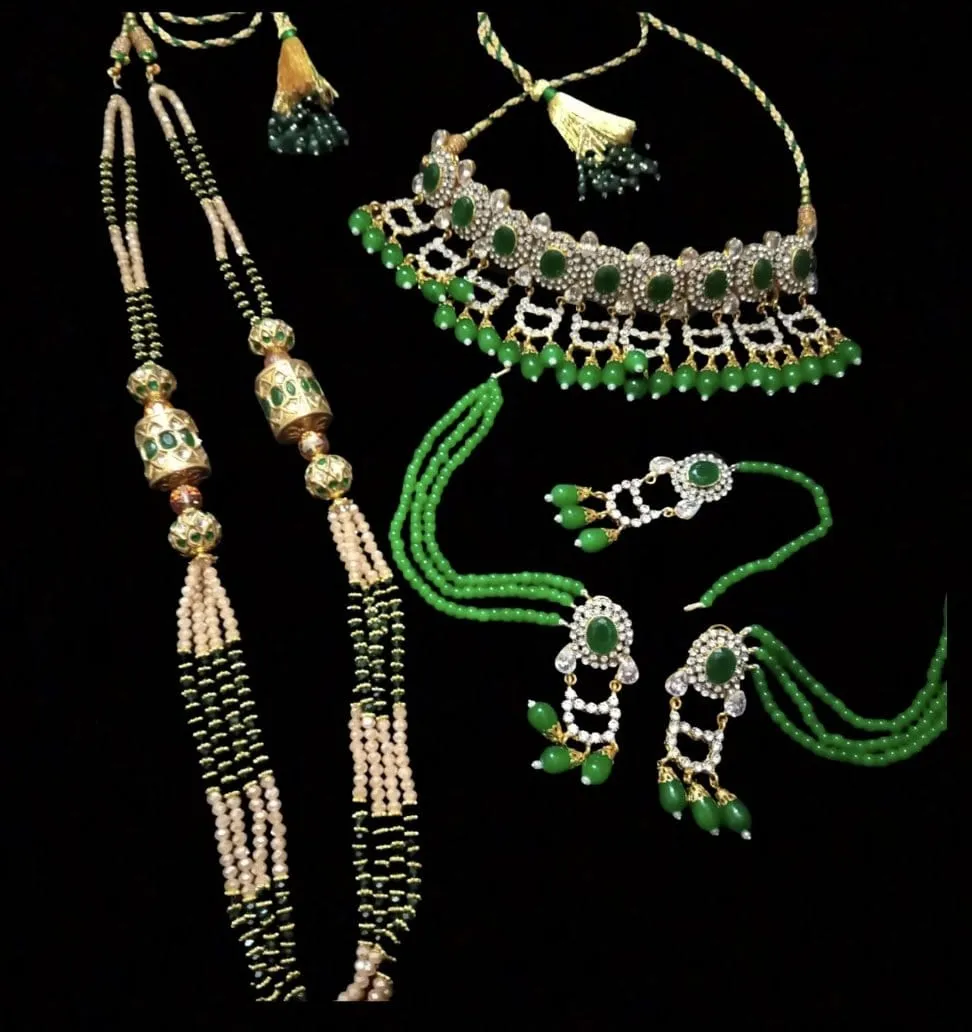 BR40 Mehak green bridal set ( READY TO SHIP)