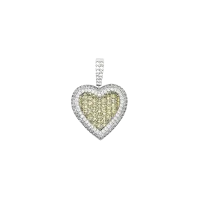 Canary Diamond Baguette Heart