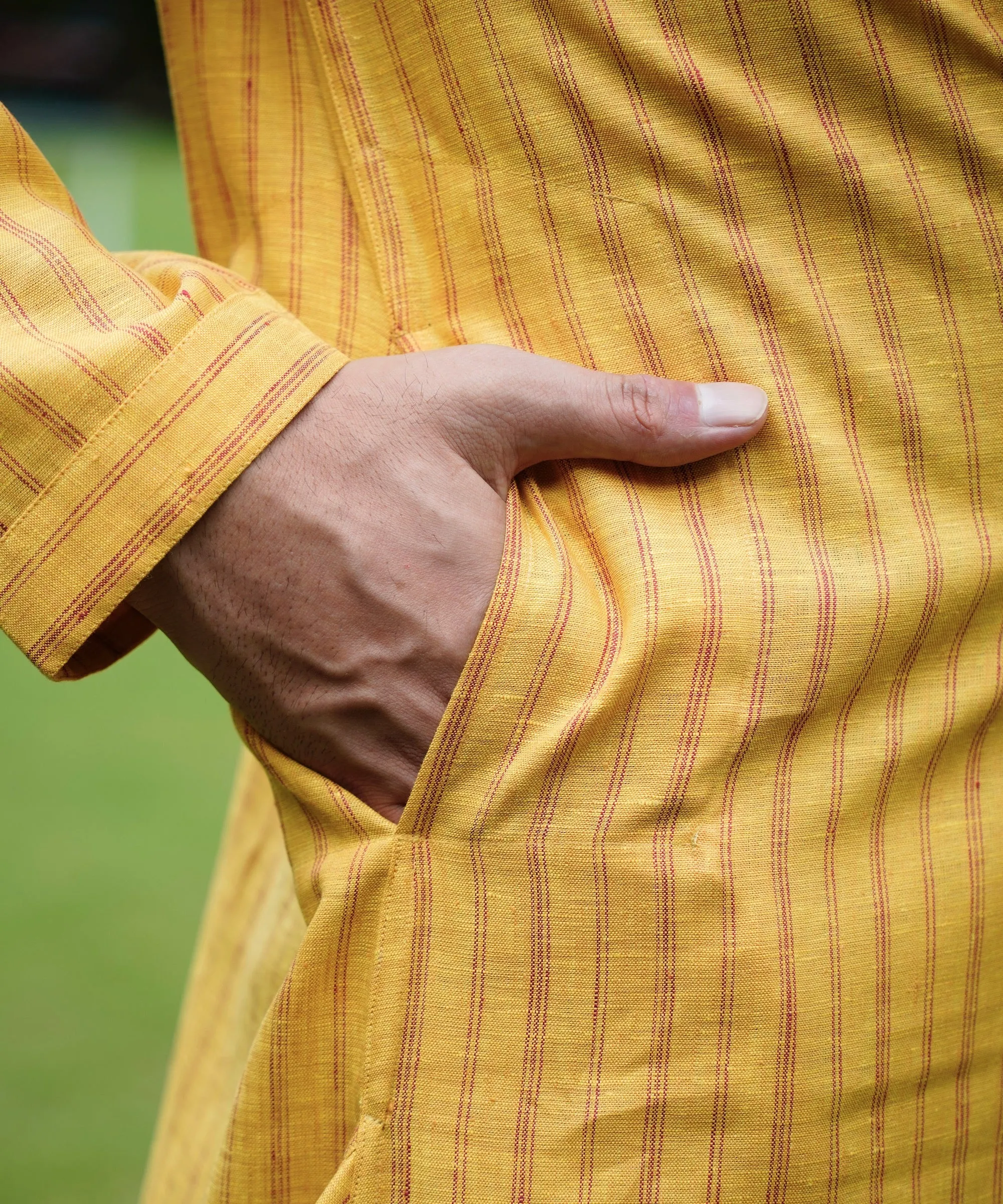 Canary Linen Kurta Pyjama Set