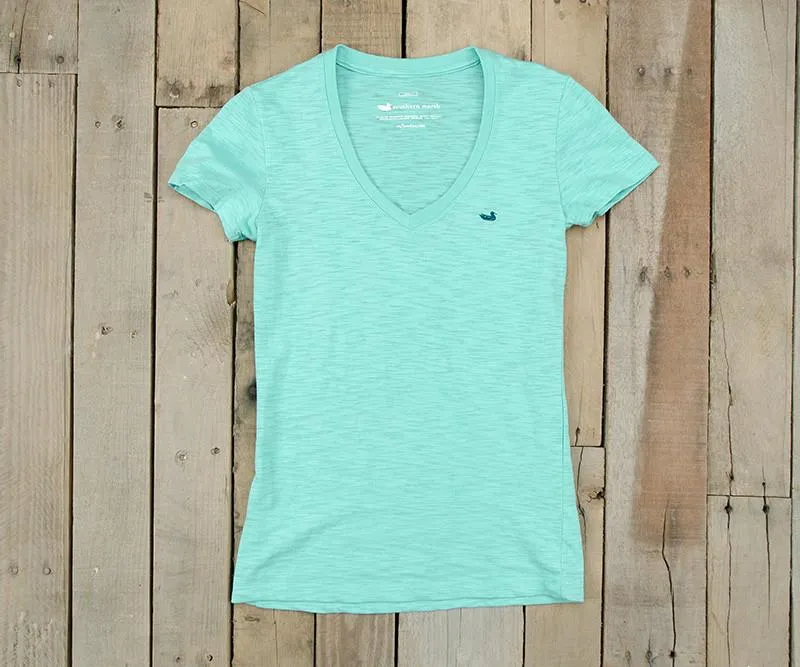 Caroline V-Neck Tee - Slub