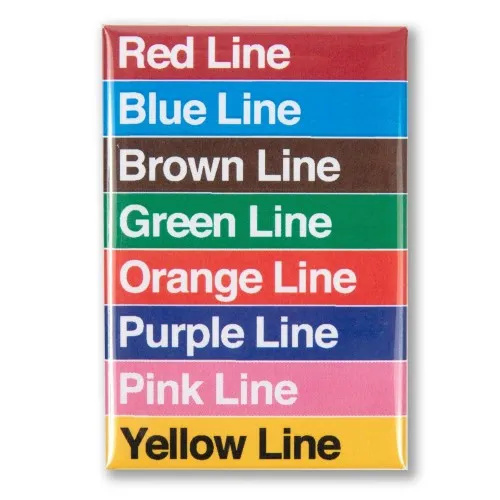 Chicago El Lines Magnet