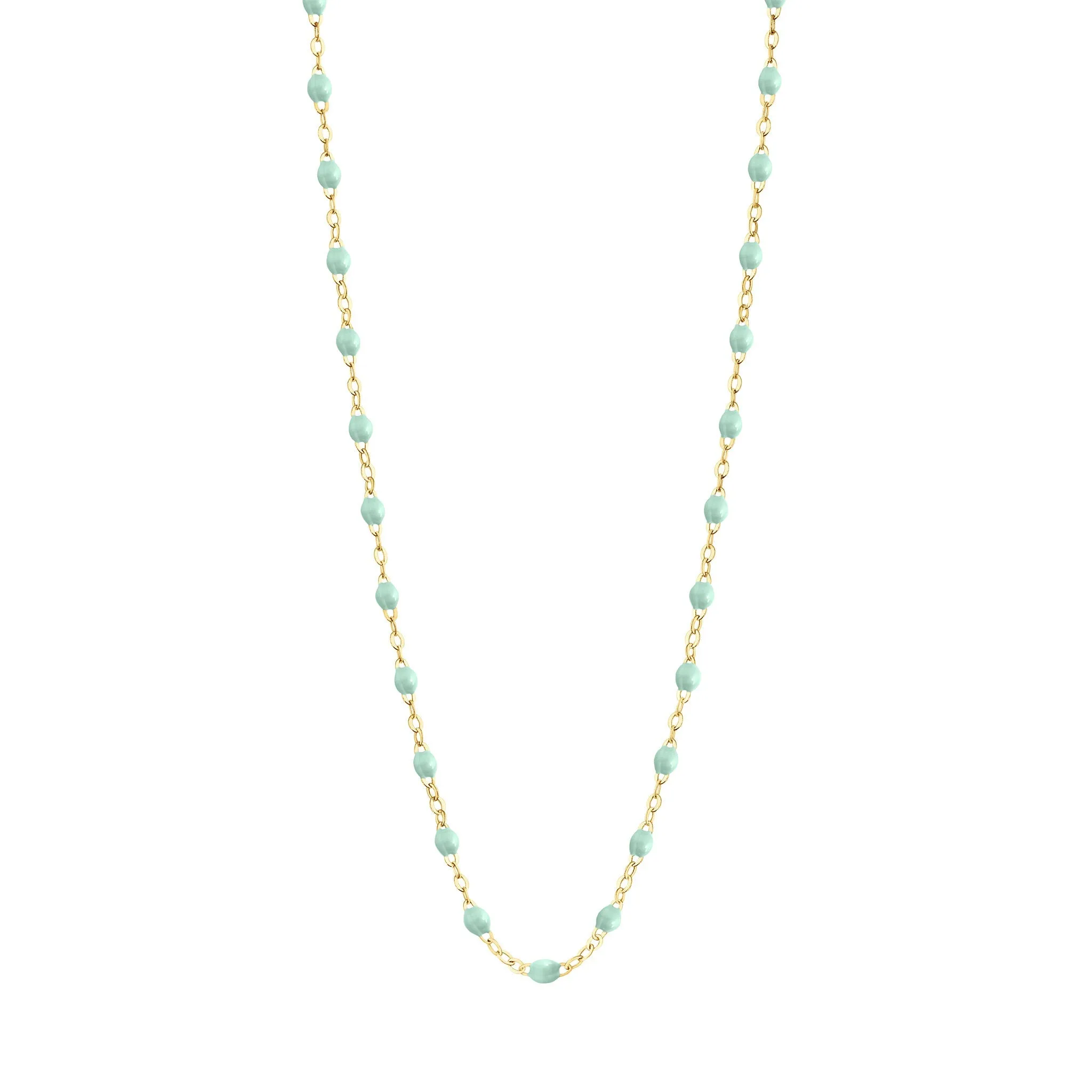 Child Classic Gigi Jade necklace, Yellow Gold, 13"