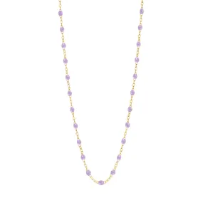 Child Classic Gigi Lilac necklace, Yellow Gold, 13"