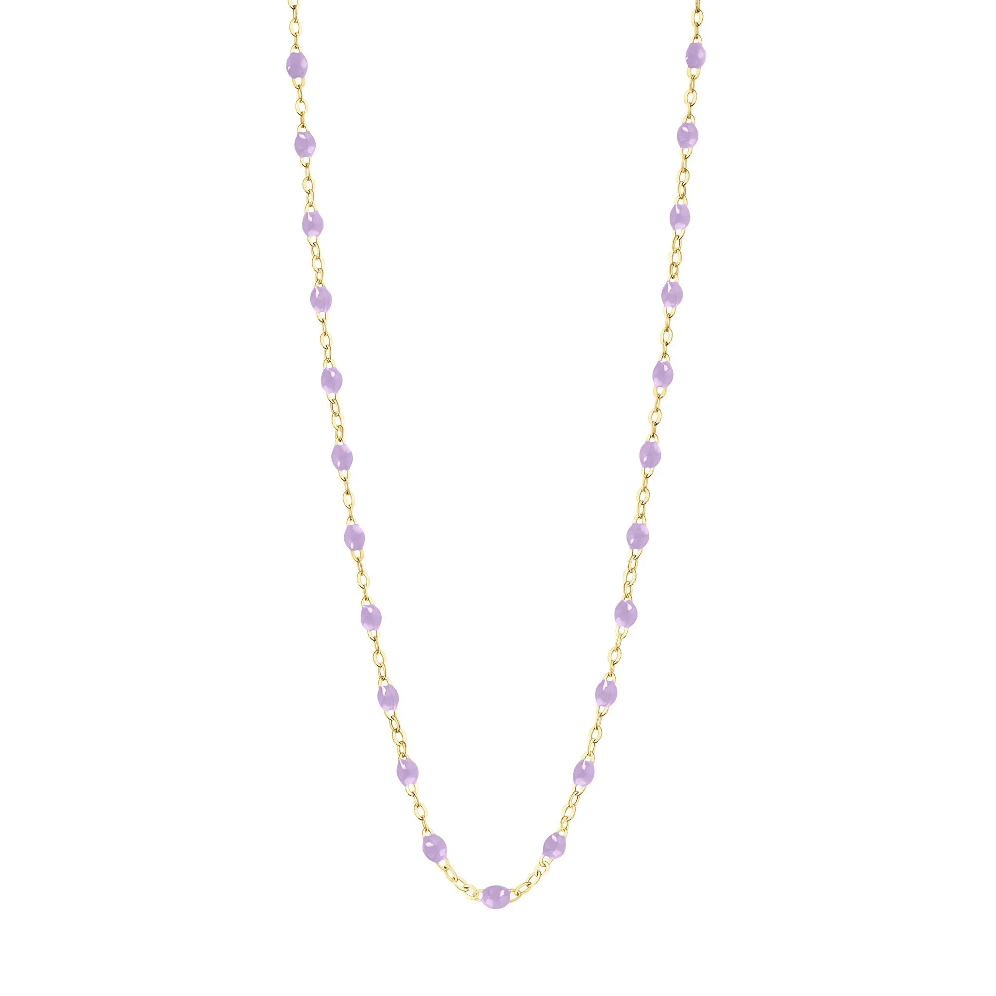 Child Classic Gigi Lilac necklace, Yellow Gold, 13"