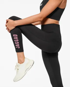 Classic 7/8 High Waist Pocket Legging Black/Pink