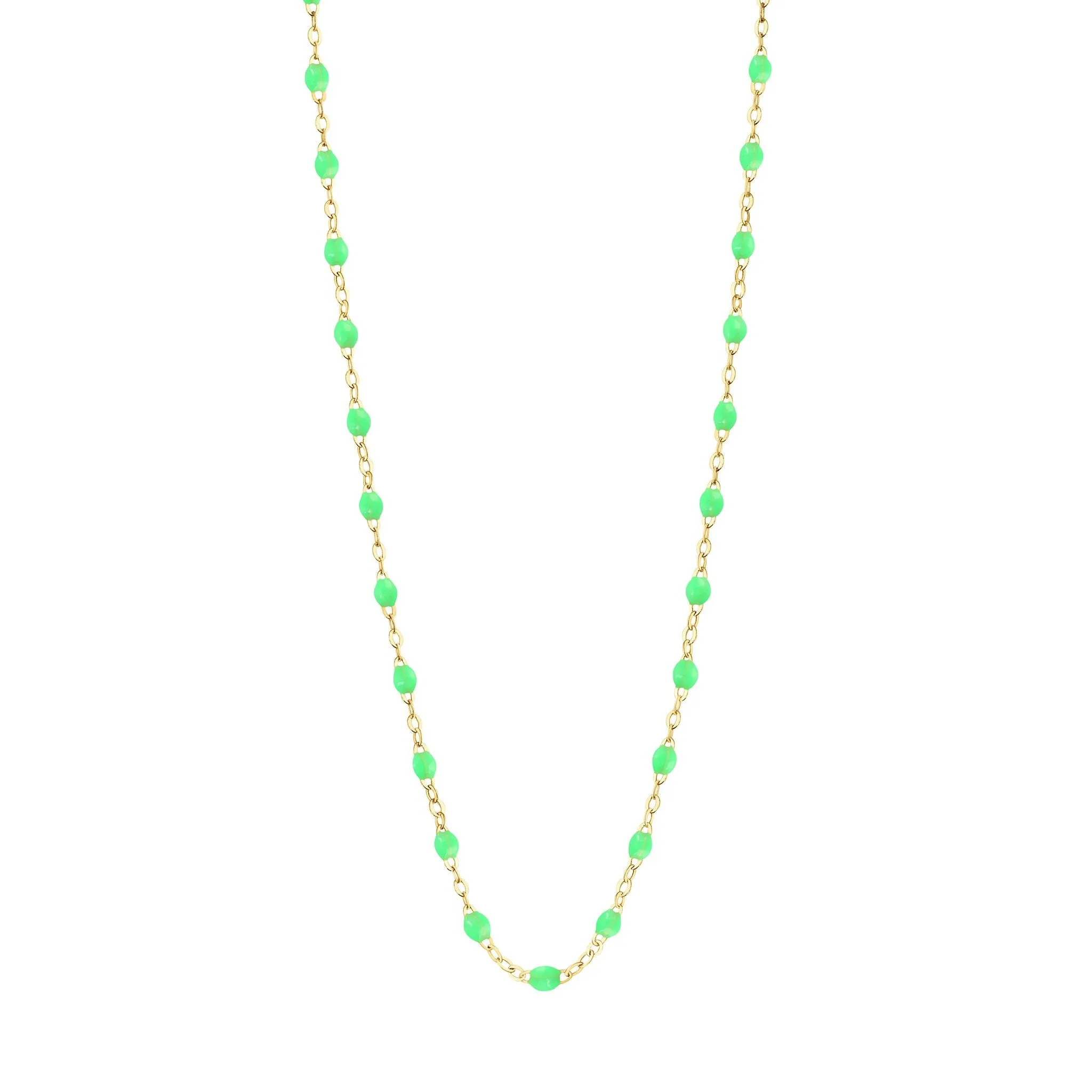 Classic Gigi Neon necklace, Yellow Gold, 19.7"