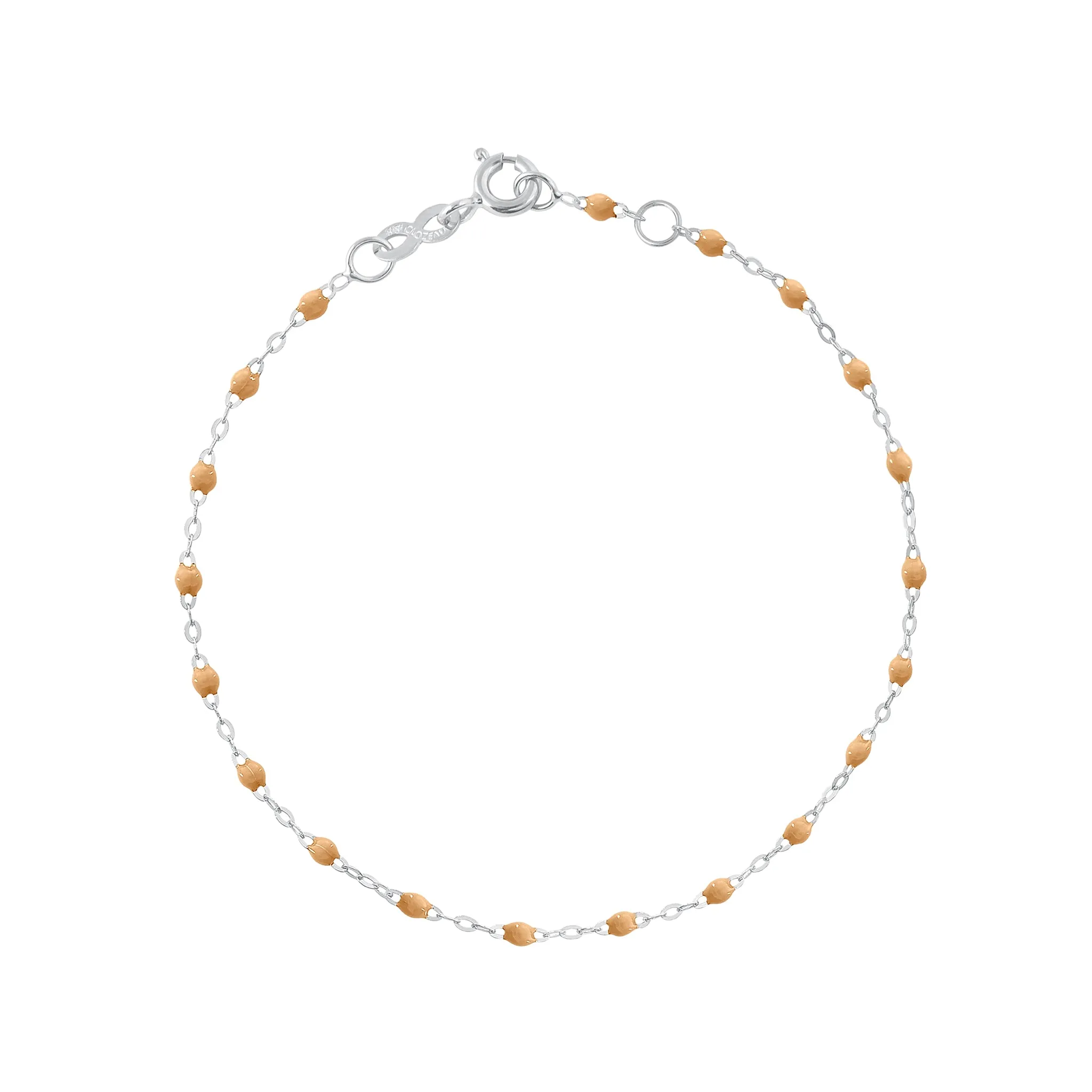 Classic Gigi Nude bracelet, White Gold, 5.9"