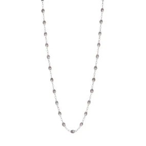 Classic Gigi Silver necklace, White Gold, 16.5"