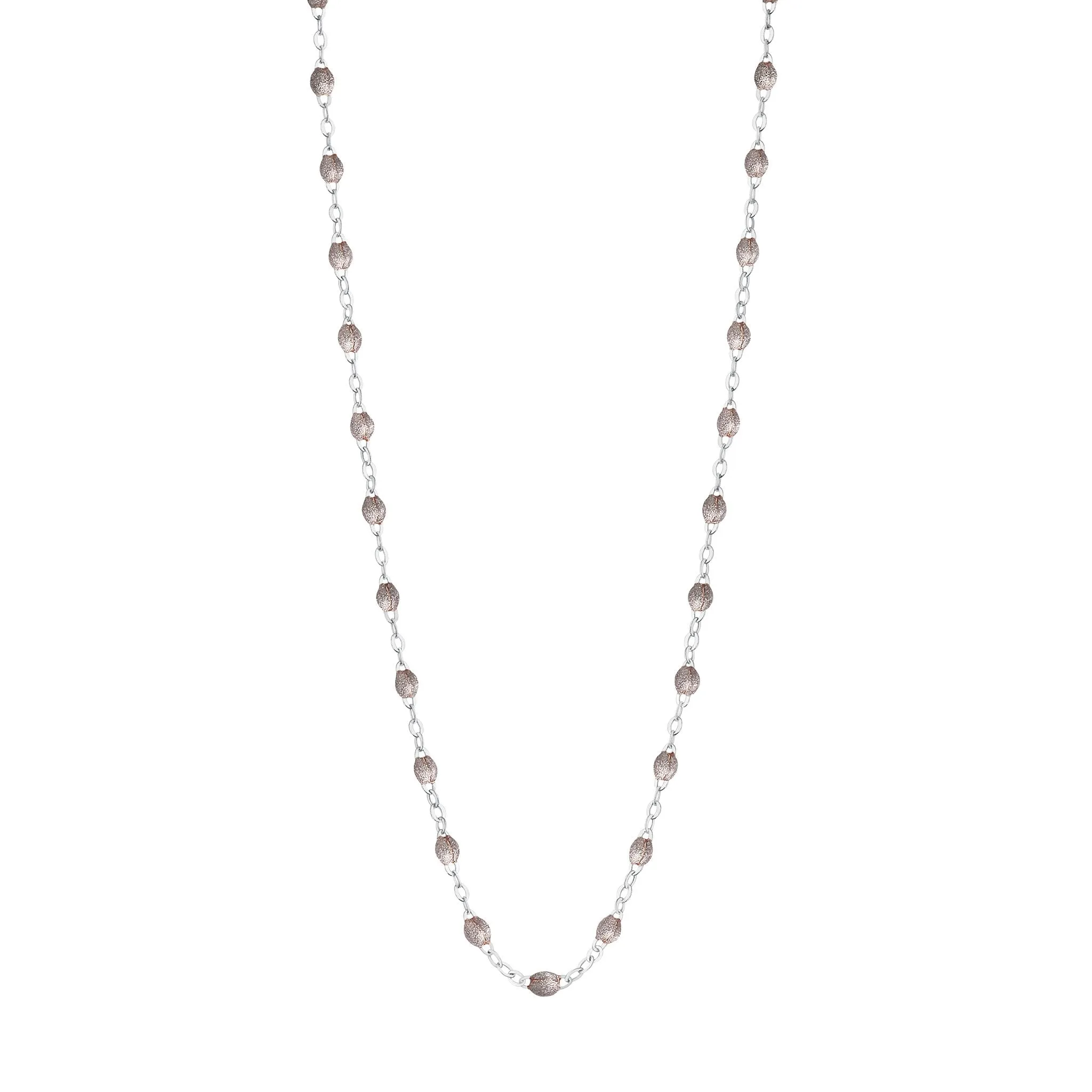 Classic Gigi Silver necklace, White Gold, 16.5"