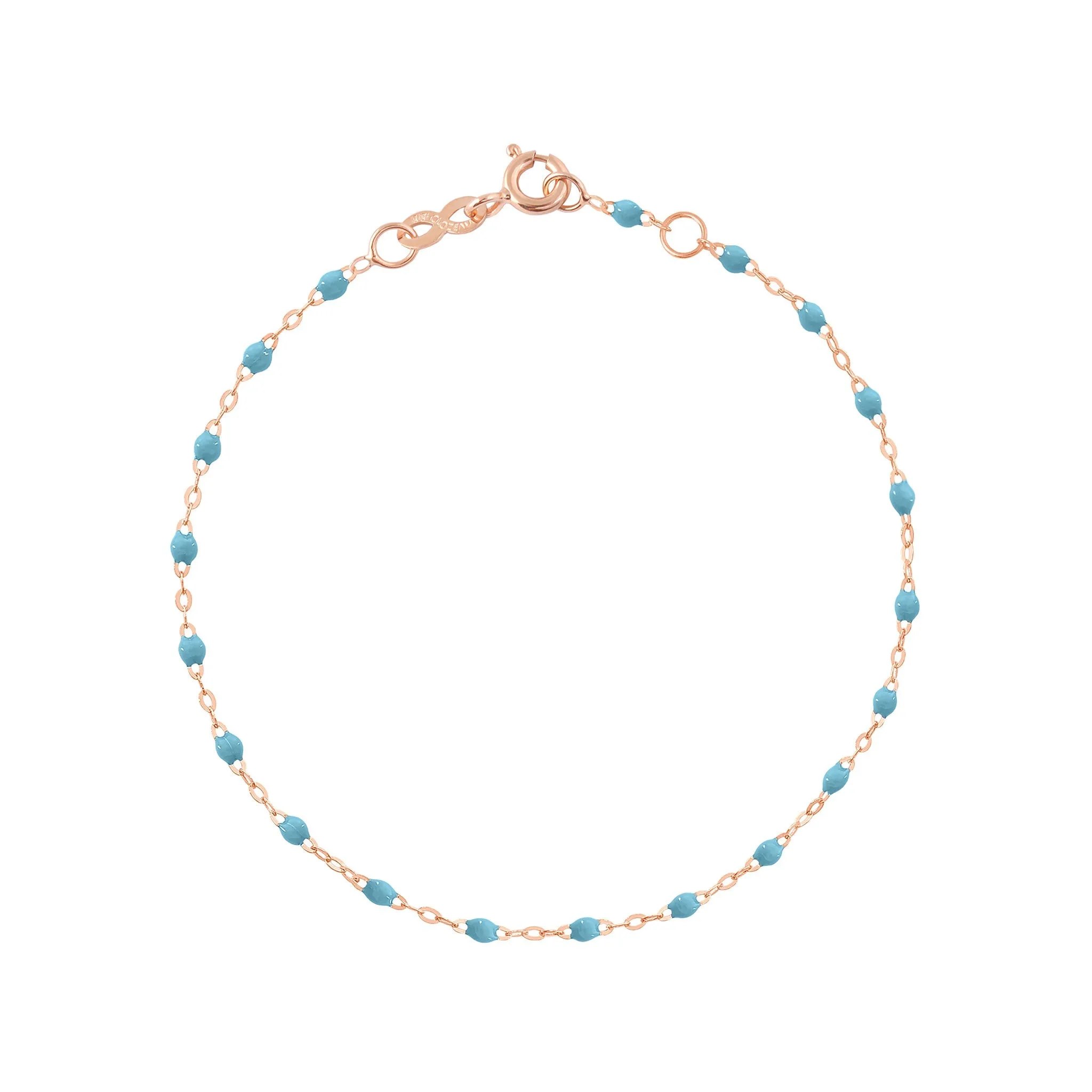 Classic Gigi Turquoise Anklet, Rose Gold, 9.4"