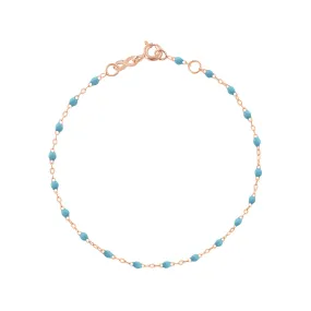 Classic Gigi Turquoise Anklet, Rose Gold, 9.4"