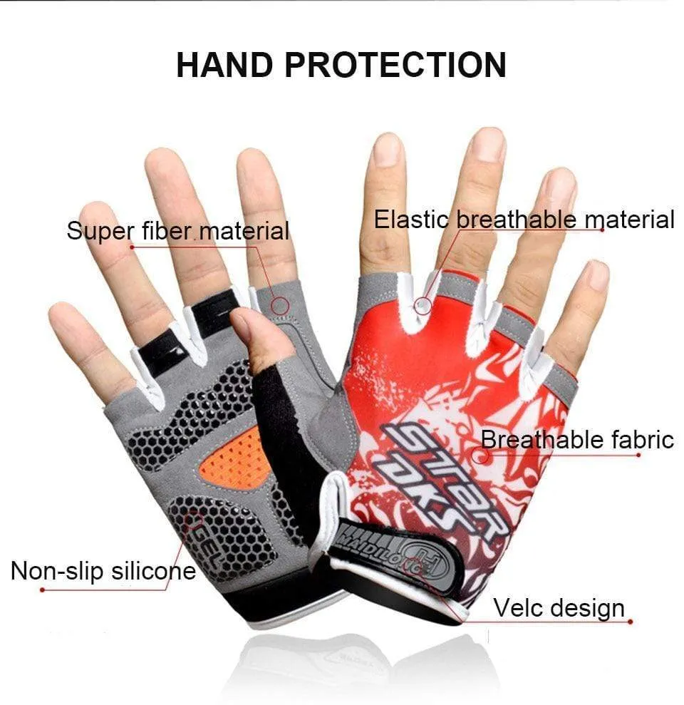 Cycling Gloves Breathable Sweat Comfortable Women Men Bicycle Gloves Anti-slip Shockproof Bicycle Motorcycle Gloves