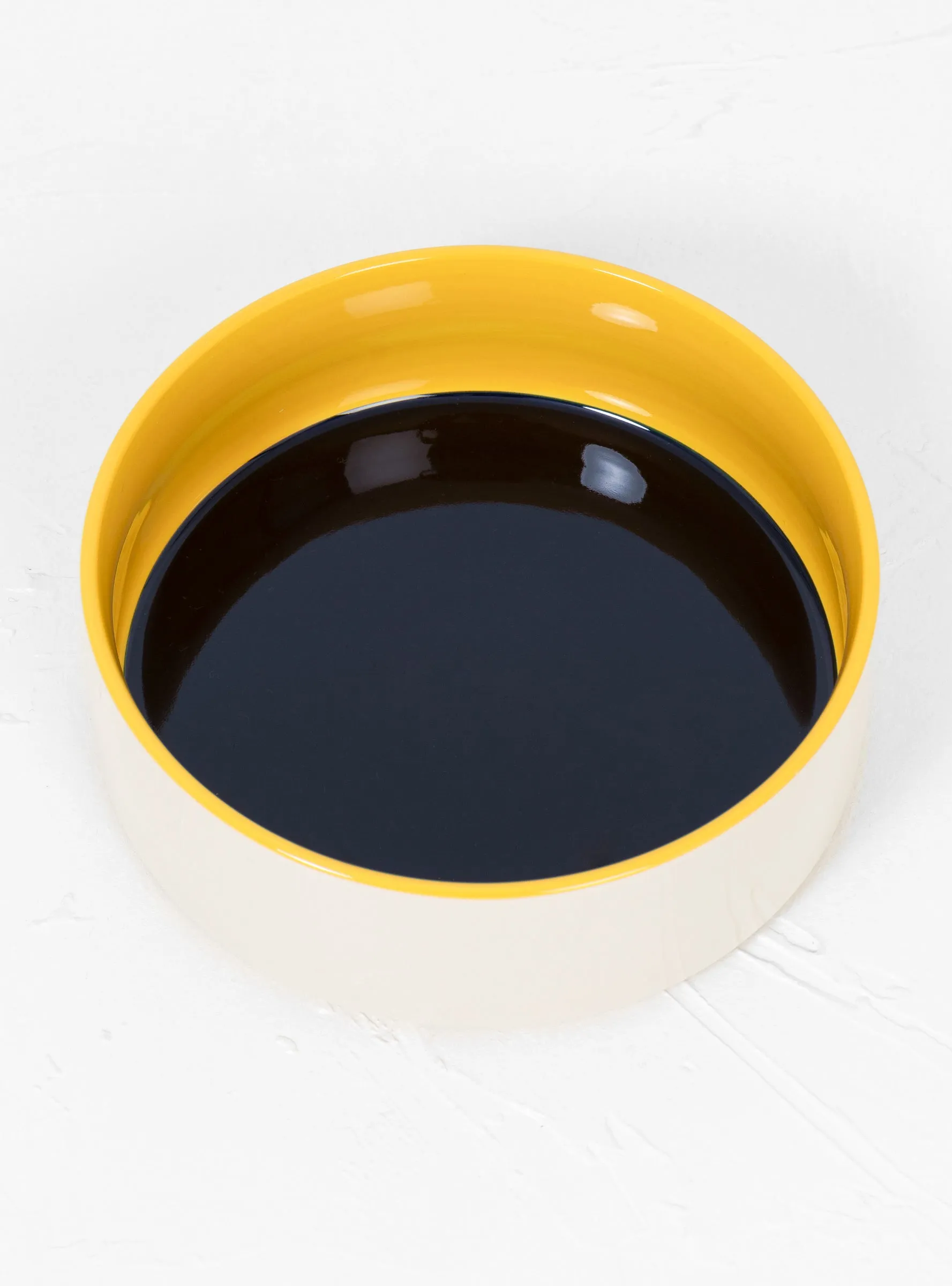 Dog Bowl Blue/Yellow L