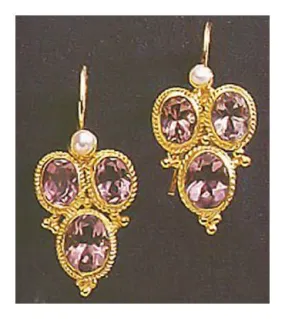 Dorothea Brooke Amethyst Screw Back Earrings