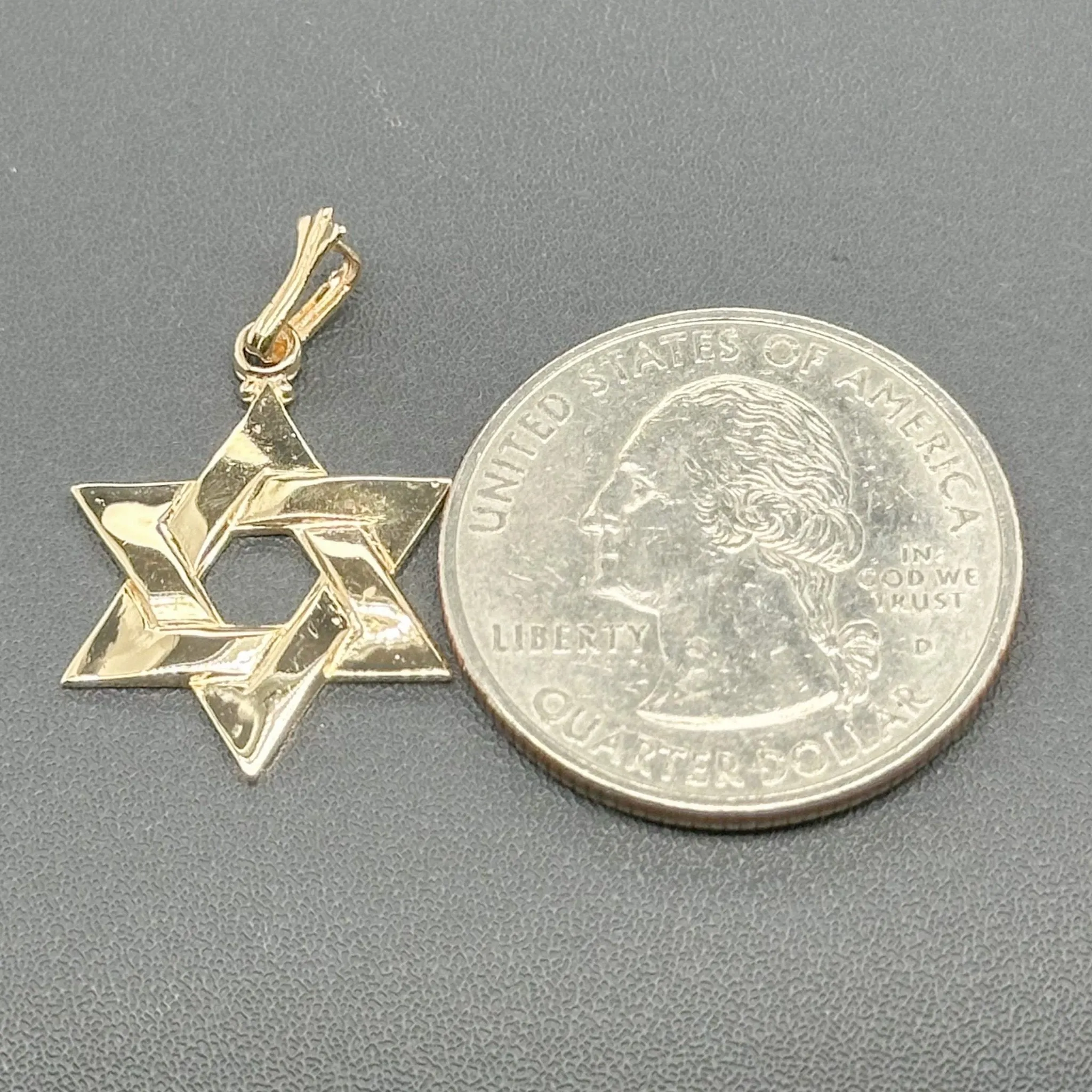 Estate 14K Y Gold Star Of David Pendant