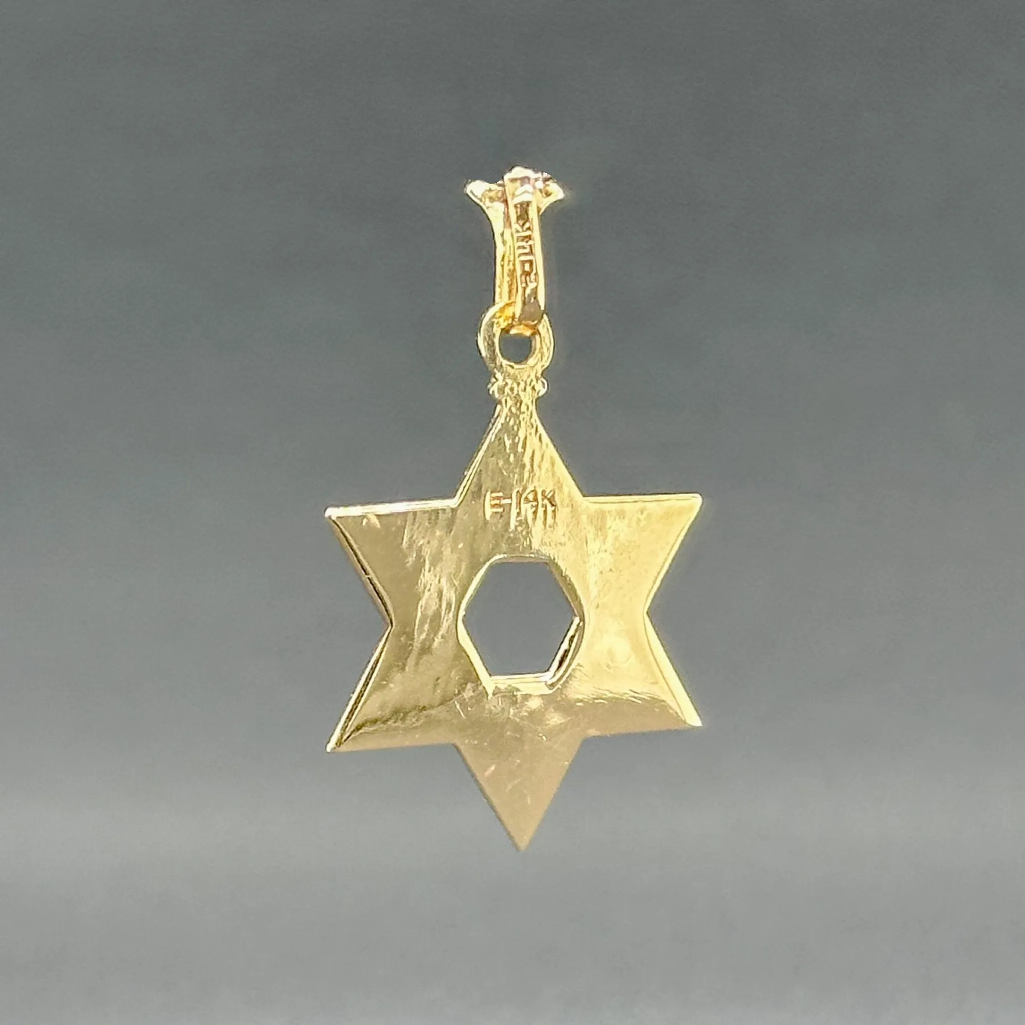 Estate 14K Y Gold Star Of David Pendant