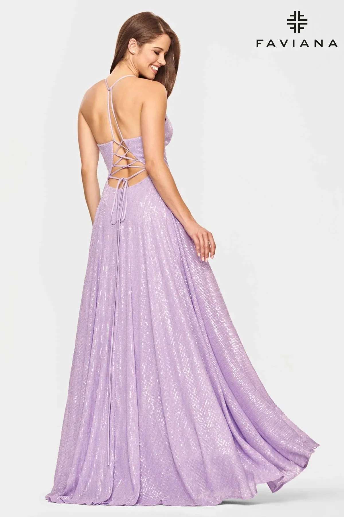 Faviana S10831 Sequin Aline Gown