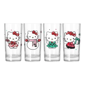 Glass Set - Hello Kitty - 4pc 10oz