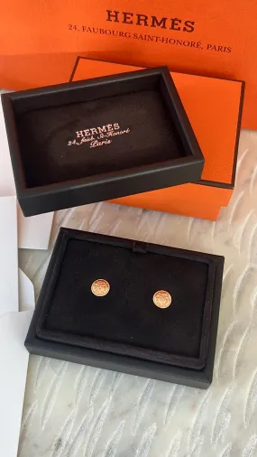 Hermes Ex-Libris earrings, very small model