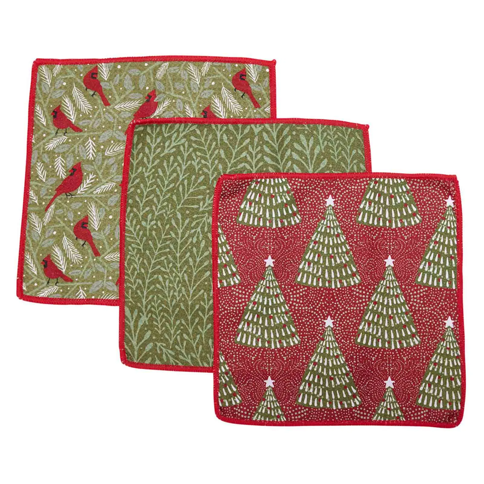 Holiday Cheer Dish Cloth Set of 3