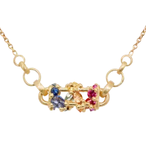 Horizontal Rainbow Fontaine Necklace - 11425