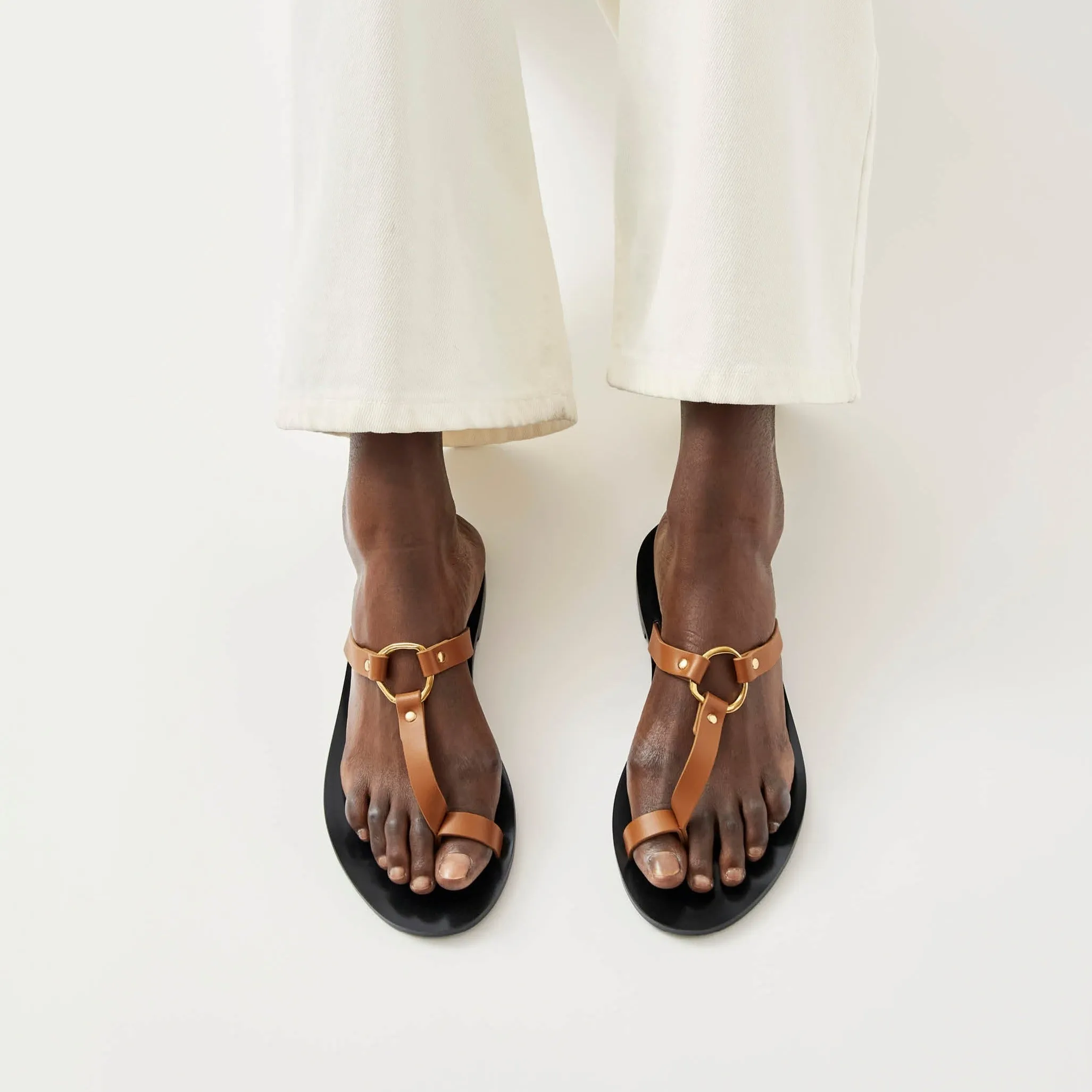 Jovie Tan Leather Sandals