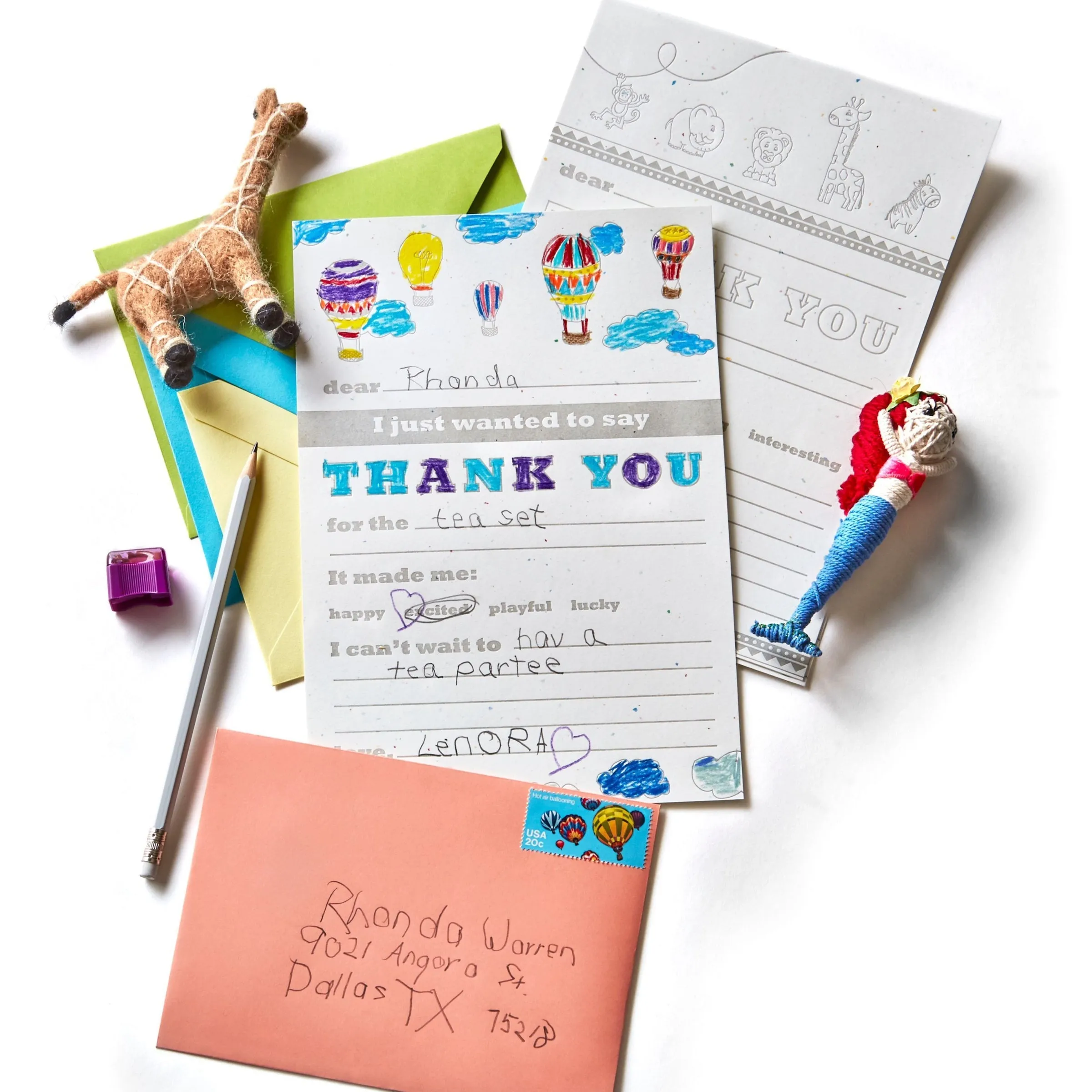 Kid Thank You Note Creative Kit